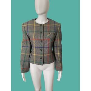 1980s Vintage Hanae Mori Boutique Blazer Jacket Size 12